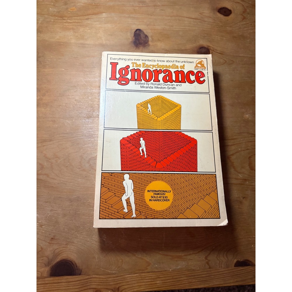 The Encyclopaedia of Ignorance Vintage 1978 Paperback Science Book Ronald Duncan